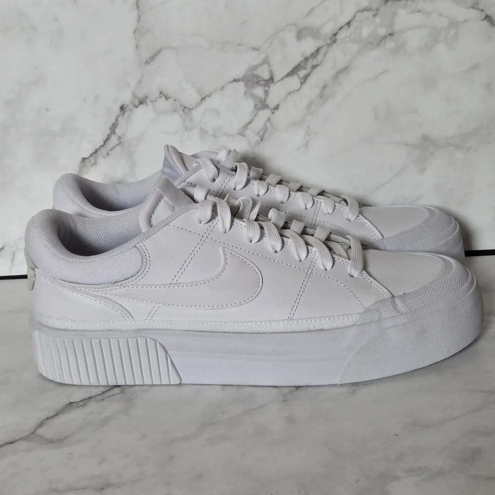 Nike Court Legacy Lift Womens White Sneakers Shoes Size 9.5